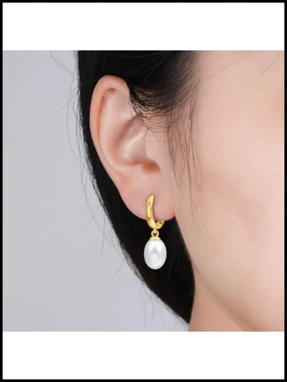 18K Gold Plated Sterling Silver Dangle Earrings Hypoallergenic Cubic Zirconia